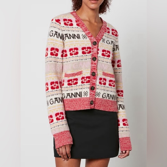 Ganni Sweaters - Ganni Women’s Jacquard-Knit Cardigan